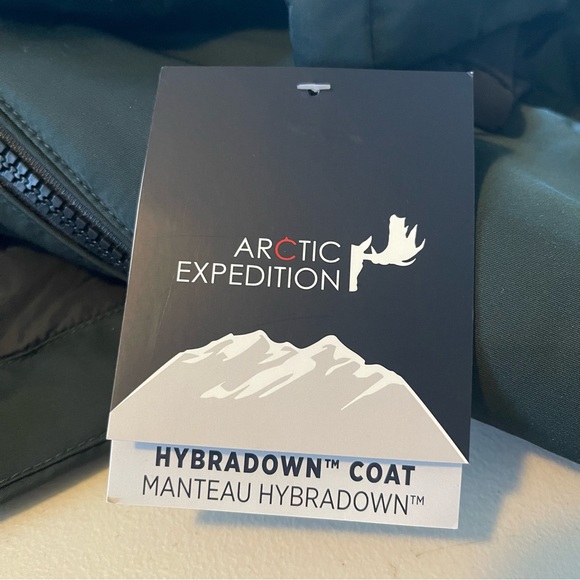 NWT ARTIC EXPEDITION WINTER COAT dark green down size 1X removable hood - Picture 7 of 16